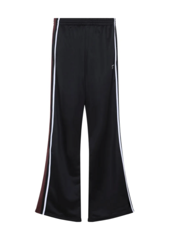 MARTINE ROSE wide leg trackpant black washed black burgundy