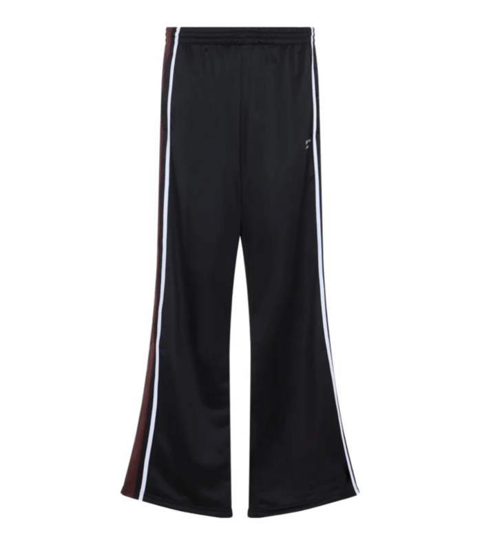 WIDE LEG TRACKPANT BLACK BURGUNDY