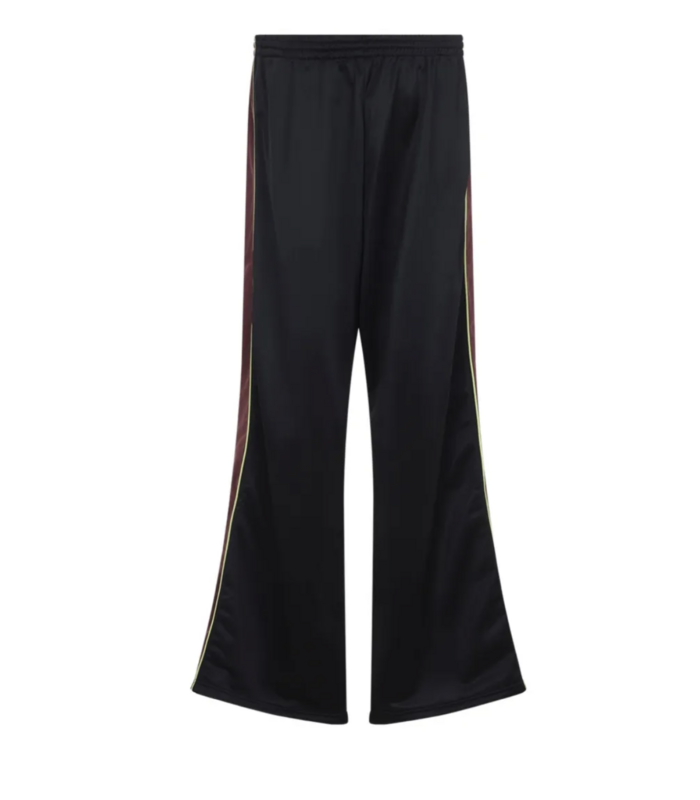 WIDE LEG TRACKPANT BLACK BURGUNDY