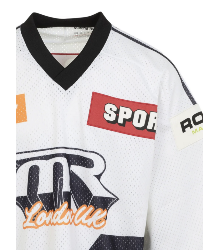OVERSIZED HOCKEY TOP WHITE BLUE