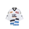 MARTINE ROSE OVERSIZED HOCKEY TOP WHITE BLUE