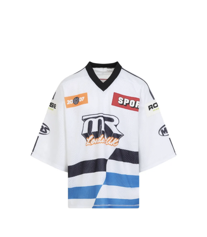 OVERSIZED HOCKEY TOP WHITE BLUE