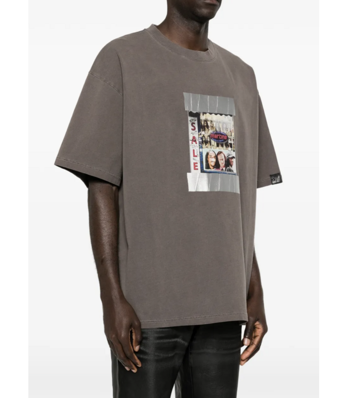 S/S OVERSIZED T-SHIRT BROWN WASHED