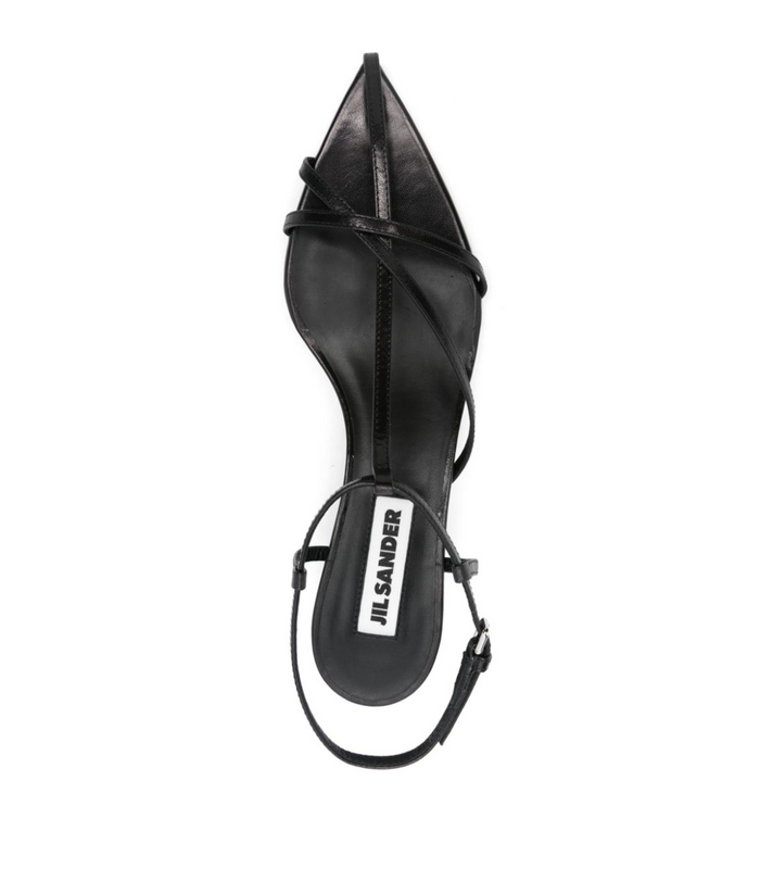 CAGE SANDAL KITTEN HEEL BLACK