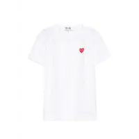 T-SHIRT RED EMBLEM MESH RED HEART WHITE