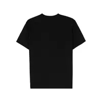 T-SHIRT DOUBLE BURGUNDY EMBLEM BLACK