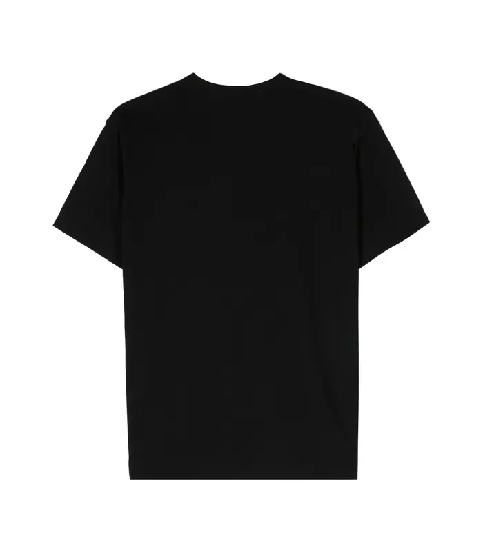 T-SHIRT DOUBLE BURGUNDY EMBLEM BLACK