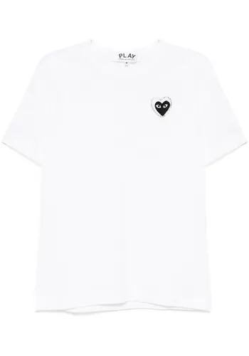 COMME DES GARCONS PLAY t-shirt metalstone heart white/black
