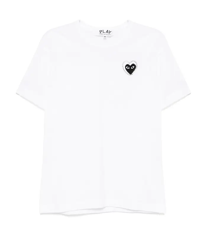T-SHIRT METALSTONE HEART WHITE/BLACK