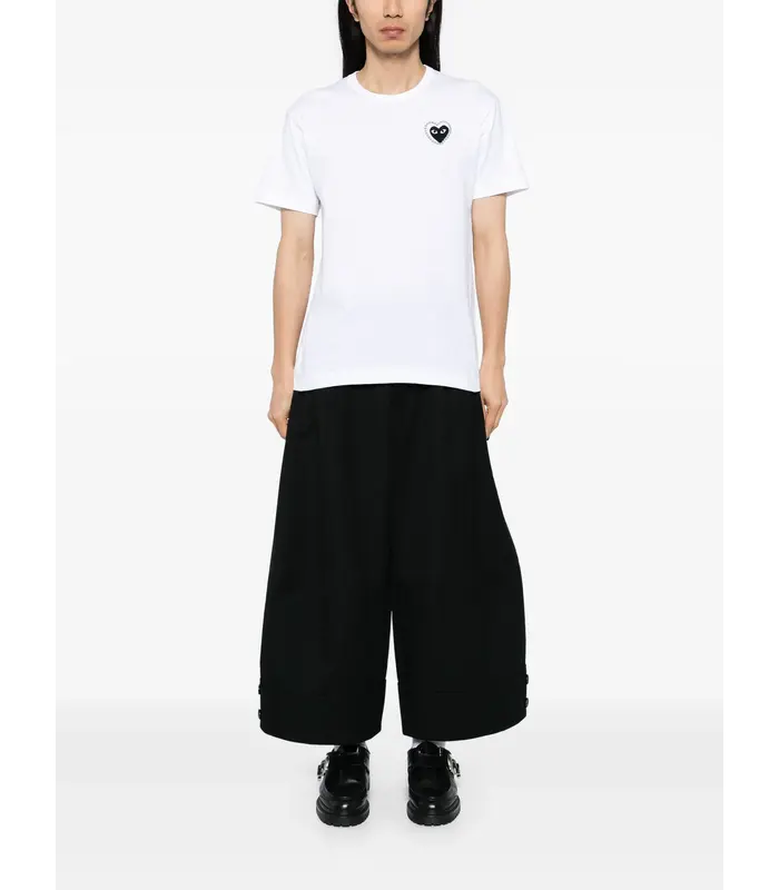 T-SHIRT METALSTONE HEART WHITE/BLACK