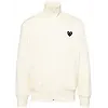 COMME DES GARCONS PLAY SWEATSHIRT BLACK EMBLEM IVORY