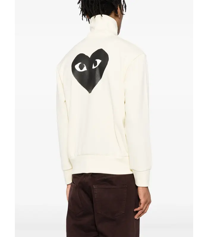 SWEATSHIRT BLACK EMBLEM IVORY