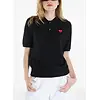 COMME DES GARCONS PLAY SWEATER RED EMBLEM BLACK