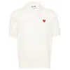 COMME DES GARCONS PLAY SWEATER RED EMBLEM WHITE