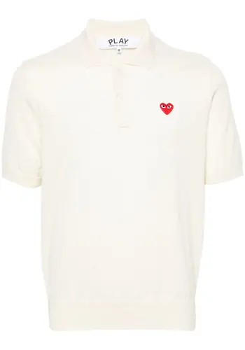 COMME DES GARCONS PLAY sweater red emblem white