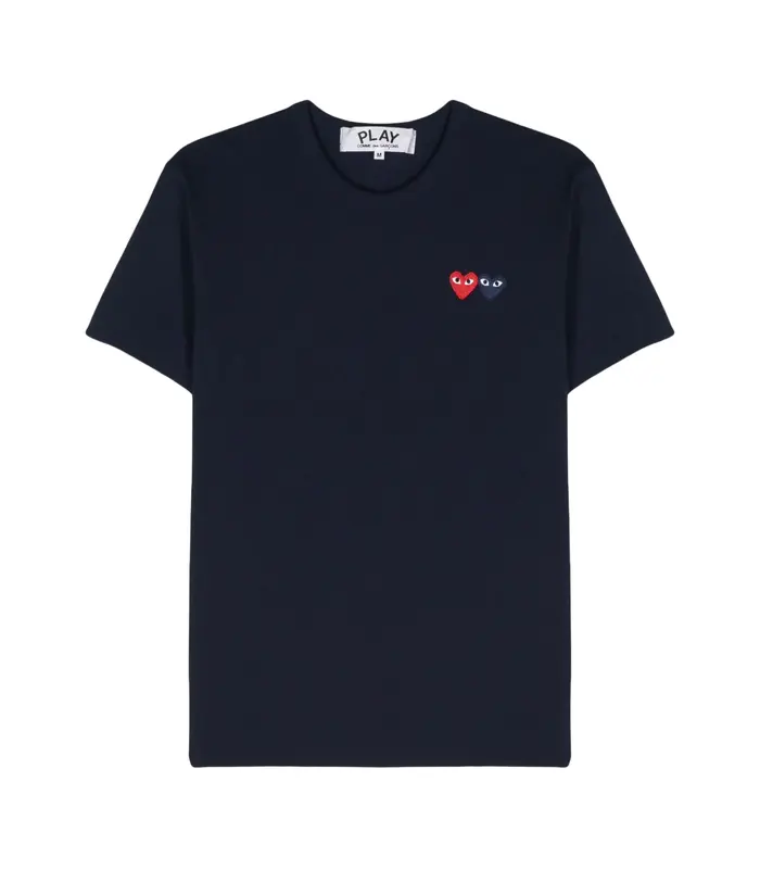 T-SHIRT DOUBLE BURGENDY EMBLEM NAVY