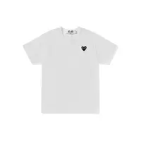 T-SHIRT RHINESTONE EMBLEM RHINESTONE HEART WHITE/BLACK