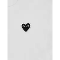 T-SHIRT RHINESTONE EMBLEM RHINESTONE HEART WHITE/BLACK