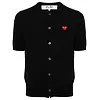COMME DES GARCONS PLAY ROUND NECK RED EMBLEM BLACK