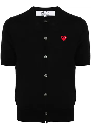 COMME DES GARCONS PLAY round neck red emblem black COMME DES GARCONS PLAY round neck red emblem black