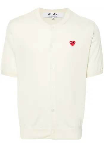 COMME DES GARCONS PLAY round neck red emblem white COMME DES GARCONS PLAY round neck red emblem white