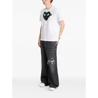 T-SHIRT BLACK EMBLEM BLACK HEART WHITE