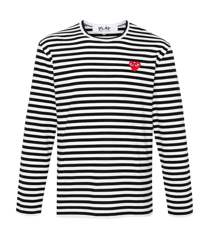 T-SHIRT RED EMBLEM RED HEART BLACK/WHITE