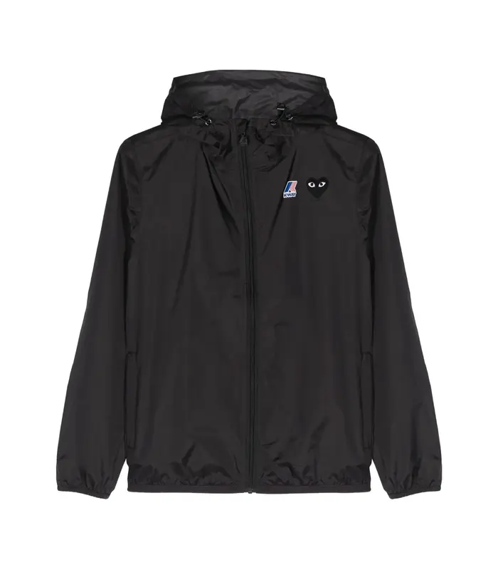 K-WAY FULL ZIP JACKET BLACK EMBLEM BLACK