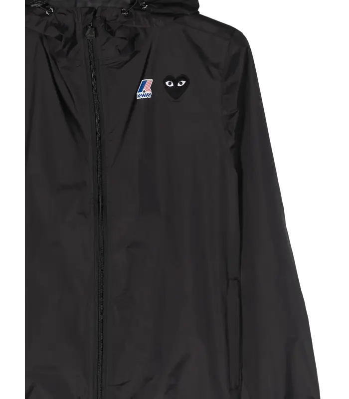 K-WAY FULL ZIP JACKET BLACK EMBLEM BLACK