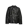 SPORTMAX LEATHER JACKET BLACK
