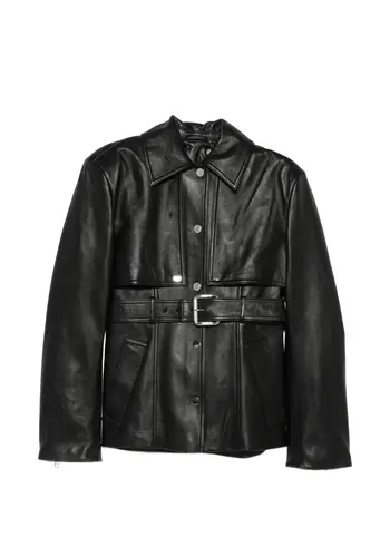 SPORTMAX leather jacket black