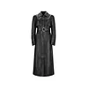 SPORTMAX LEATHER TRENCH BLACK