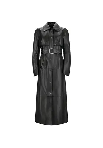 SPORTMAX leather trench black SPORTMAX leather trench black
