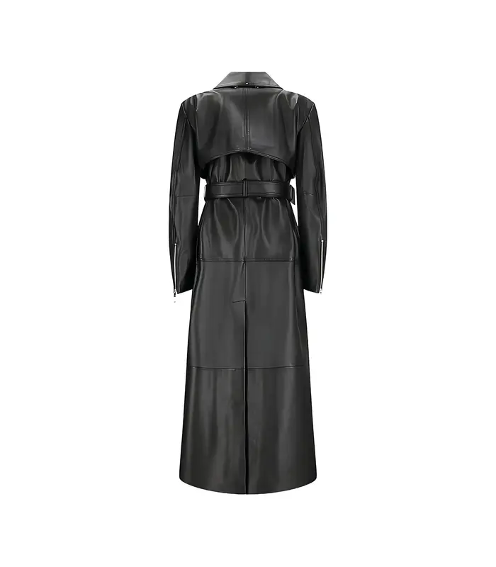 LEATHER TRENCH BLACK