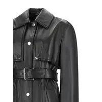 LEATHER TRENCH BLACK