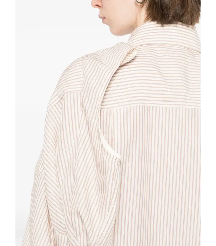 W SLEEVE SHIRTS DRESS BEIGE
