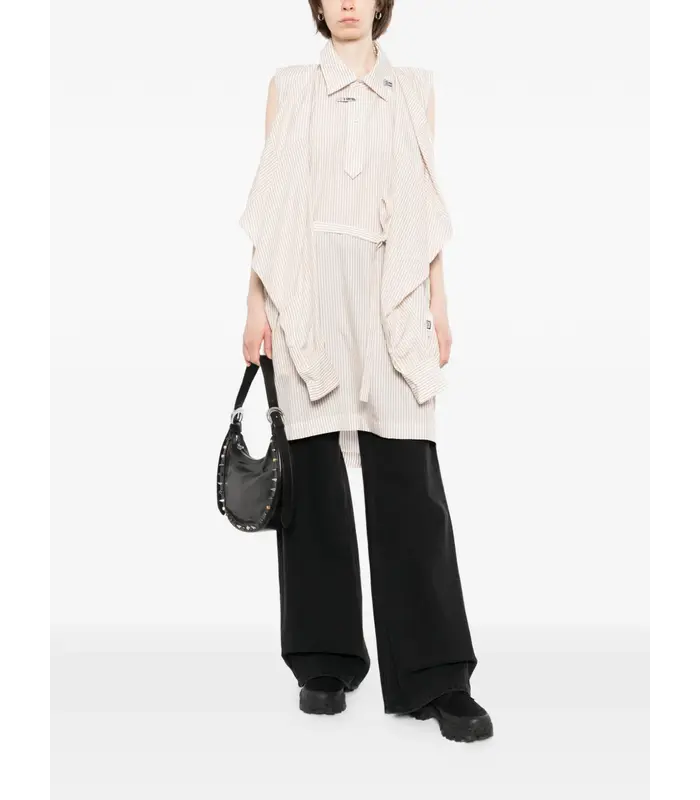 W SLEEVE SHIRTS DRESS BEIGE