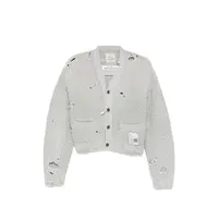 SUN FADED KNIT CARDIGAN GRAY