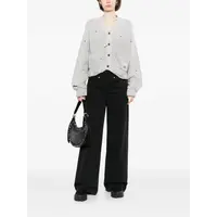 SUN FADED KNIT CARDIGAN GRAY