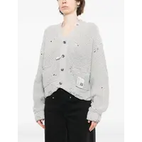 SUN FADED KNIT CARDIGAN GRAY