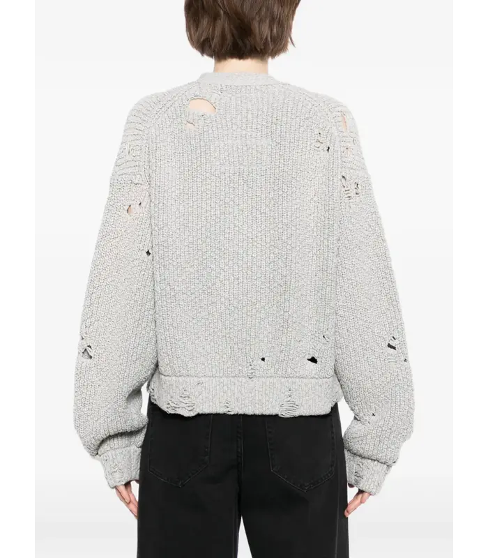 SUN FADED KNIT CARDIGAN GRAY