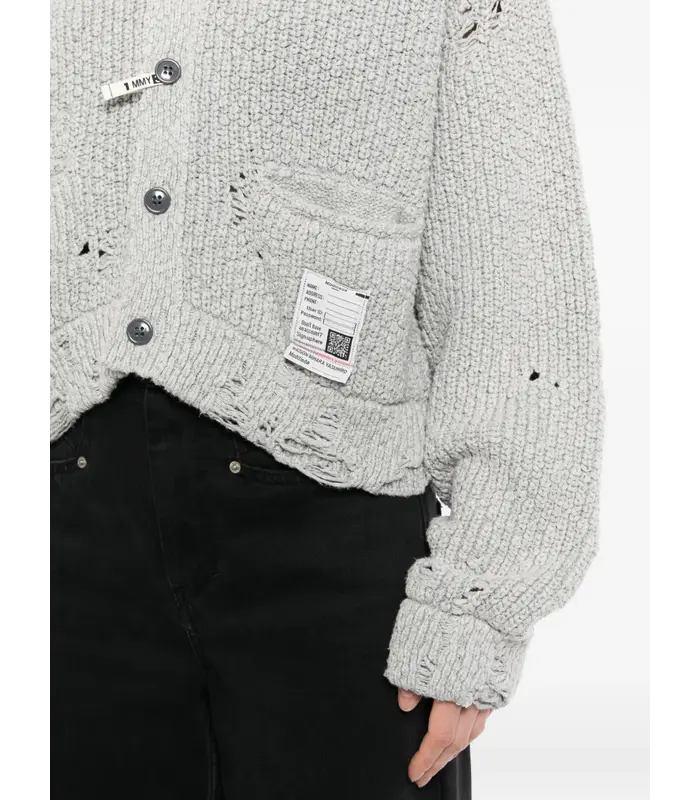 SUN FADED KNIT CARDIGAN GRAY