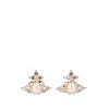VIVIENNE WESTWOOD FEODORA EARRINGS GOLD / CHAMPAGNE CZ / PINK