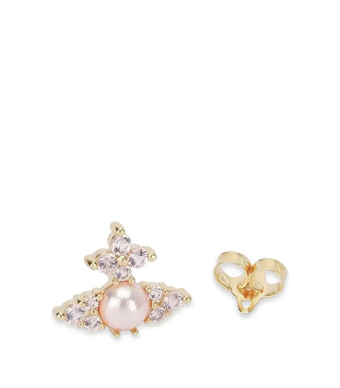 FEODORA EARRINGS GOLD / CHAMPAGNE CZ / PINK