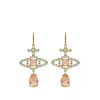 VIVIENNE WESTWOOD OLYMPIA CZ DROP EARRINGS GOLD / WHITE CHAMPAGNE