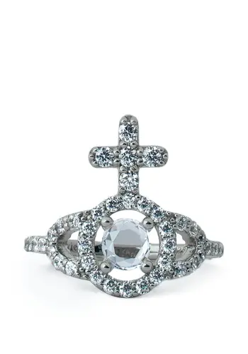 VIVIENNE WESTWOOD olympia cz ring platinum / white VIVIENNE WESTWOOD olympia cz ring platinum / white