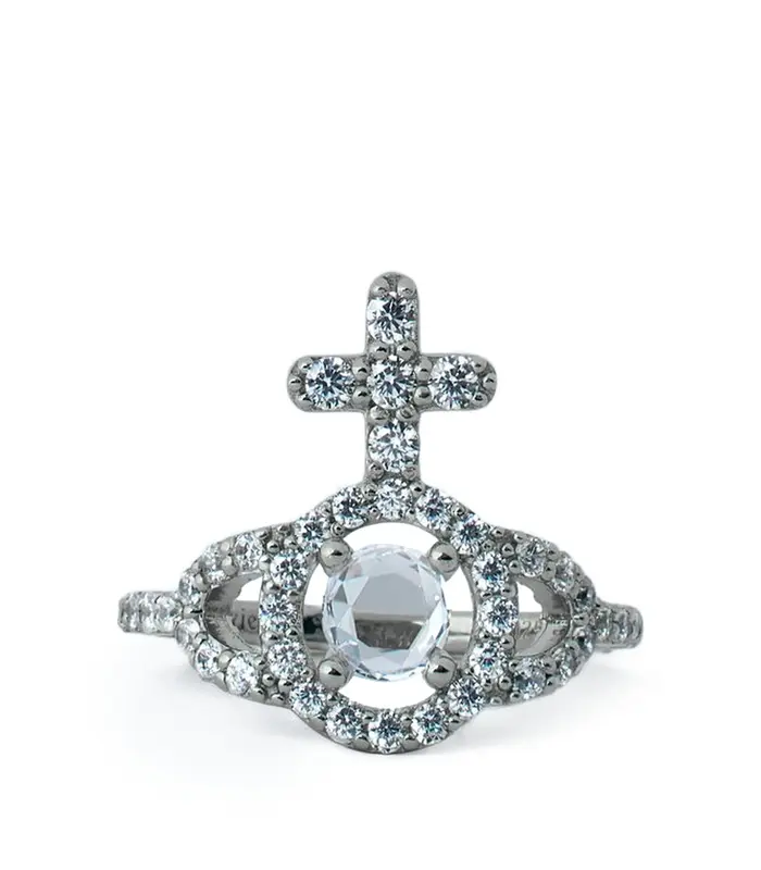 OLYMPIA CZ RING PLATINUM / WHITE