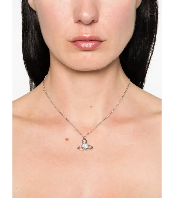 REINA LARGE PENDANT PLATINUM / WHITE