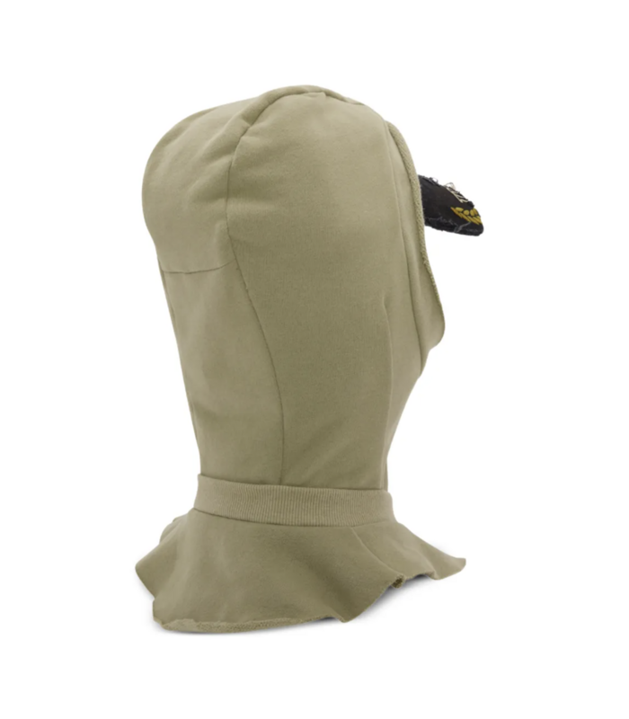MARTINE ROSE CUT PEAK HOOD BLACK WASHED SAGE