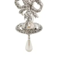 RIGOBERTA PEARL EARRINGS PLATINUM/CRYSTAL VELVET Crystal/CREAMROSE